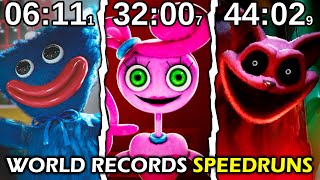 Poppy Playtime Chapter 1 2 3  The REAL World Records SPEEDRUNS No Glitches [upl. by Eyaj]