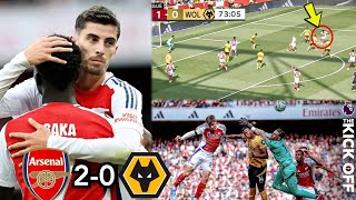 Arsenal vs Wolves 20  HIGHLIGHTS  Havertz Bukayo Saka Goals Help Arsenal to Get the Win [upl. by Nauwaj]