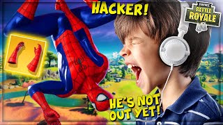 ANGRY KID GETS DESTROYED OVER NEW SPIDERMAN SKIN IN FORTNITE CHAPTER 3 Funny Fortnite Trolling [upl. by Asiluy]