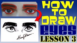 How to Draw Eyes for Caricatures Lesson 3 [upl. by Lebasile785]