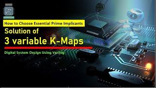 KMap for 3 variables  Essential prime implicants  Karnaugh Map [upl. by Ellerad285]