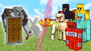 MUTANT VINDICATOR vs ALL GOLEM in Minecraft Mob Battle [upl. by Eran478]