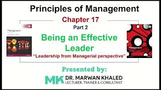 13 principles of Management Chapter 17 Part 2 Leadership [upl. by Elamrej565]