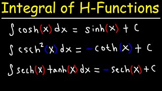 Integral of Hyperbolic Functions [upl. by Arres]