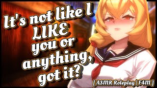 Your Tsundere Bully Needs your Number  F4M 💗ASMR💗 Tapping ASMR [upl. by Rawley]