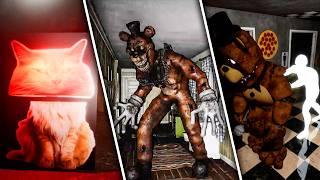 3 FNAF Fangames featuring my Cat Myself and a Tall Freddy [upl. by Ahsilek983]