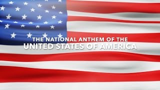 American National Anthem Star Spangled Banner with lyrics [upl. by Ahtiek]