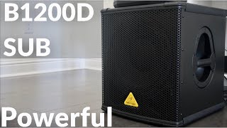 BEHRINGER B1200DPRO 500Watt 12quot Pa Subwoofer REVIEW amp Audio Sound Demo Test [upl. by Ewnihc]