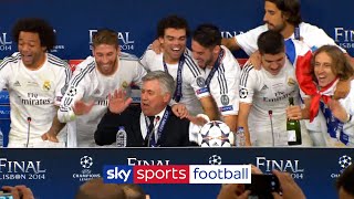 Real Madrid players invade Carlo Ancelottis press conference [upl. by Labors]