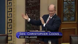 Senator Chris Coons shares farewell speech on Jonathan Stahler on Wednesday October 4 2023 [upl. by Childers]