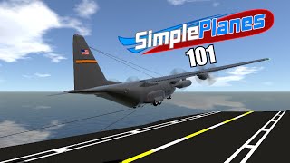 How strong Aircraft Carrier Arresting Wires can get SimplePlanes 101 [upl. by Ecinahs621]