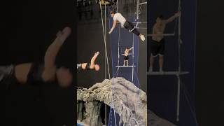 I trust you guys💪🏻 gym circus cirquedusoleil acrobatics flip aerial trampoline [upl. by Lew]