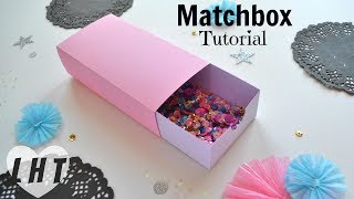 How to Make a Cardstock Matchbox  Easy Large Matchbox Tutorial  Free Matchbox Template [upl. by Hafeenah997]