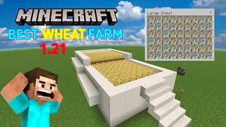 EASY WHEAT FARM MINECRAFT 121 😍  100 WORK ✅ [upl. by Nehepts862]