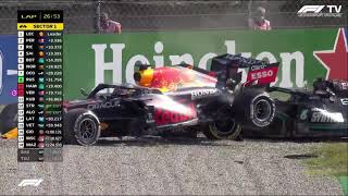 Max Verstappen and Lewis Hamilton Crash in Monza  2021 Italian GP [upl. by Annaed656]