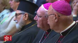 UDIENZA PAPA FRANCESCO A BARTOLOMEO E CONFERENZA CENTESIMUS ANNUS 2018 05 26 [upl. by Yellac]