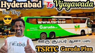 HYDERABAD TO VIJAYAWADA BUSTSRTC GARUDA PLUS VOLVO SEMI SLEEPERBUS VLOG TRAVELWITHMAX🚍🚍 [upl. by Sonitnatsnoc489]