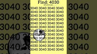 Only Eagle eyes can find 4030 in 8 sec eagles eyetest riddles iqtest puzzles [upl. by Enoek]