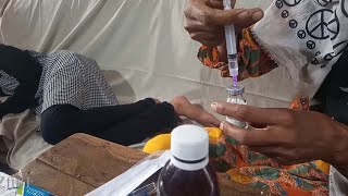 Injecting injection  On hip  Intramuscular injection 💉lagana pad  Vlog  Injection Video  zftv [upl. by Brynna]