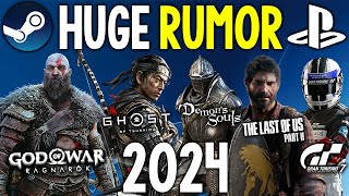 PlayStation PC Game Rumors  Possible 2024 Games Ghost of Tsushima God of War Ragnarök  More [upl. by Millie]