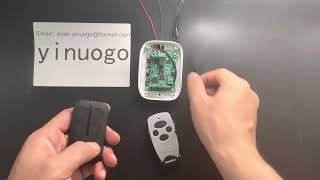 yinuogo YNG126  How to program DOORHAN remote control [upl. by Irmine337]