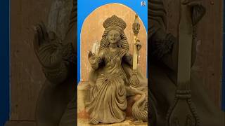 How to Make a Medium Saraswati Idol with Clay  Complete Idol Making Process howtomakesaraswatiidol [upl. by Assirralc]