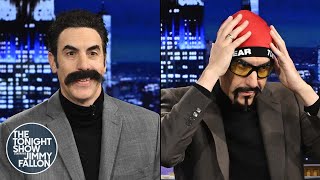 Sacha Baron Cohen Moderates a Debate Between Trump and Harris as Borat and Ali G  The Tonight Show [upl. by Ahsatam168]