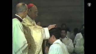 Fr Bailleres who just passed away being ordained a priest in 1981 [upl. by Ludewig989]