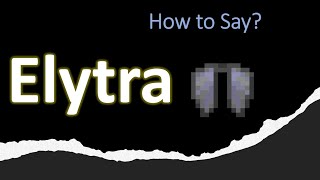 How to Pronounce Elytra MINECRAFT ITEM [upl. by Talyah]