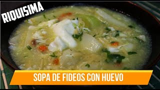 Sopa de fideos con huevo [upl. by Vaughan]