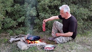 DOĞADA MÜKEMMEL BİR ÇÖKERTME KEBABI NASIL YAPILIR  Odun Ateşinde Yemekler [upl. by Uah110]