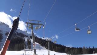 Risalita integrale skilift Doppelmayr quotLe Popequot in HD  Carezza BZ [upl. by Garmaise]