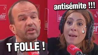 AntisémitismeLFI  Manuel Bompard RECADRE Léa Salamé [upl. by Anertak926]