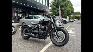 TRIUMPH BONNEVILLE BOBBER BLACK 2020 in JET BLACK [upl. by Ahseele]