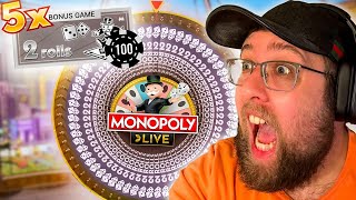 ALL IN 5X CHANCE 2 ROLLS GAME SHOW ON MONOPOLY LIVE BIG WIN [upl. by Winni284]