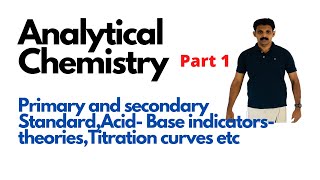 Analytical ChemistryPart1AJT ChemistryMalayalam [upl. by Yerffoej]