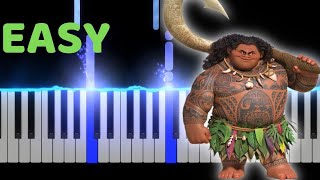 Disneys Moana  YOURE WELCOME  Easy Piano Tutorial with SHEET MUSIC [upl. by Muller]