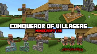 Villager Jadi Lebih Berguna   Conqueror of Villagers  Addon Minecraft Showcase [upl. by Nerti]