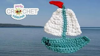 Little Sailboat Applique  Crochet Pattern amp Tutorial [upl. by Folger977]