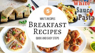 5 Quick Indian Breakfast Recipes  Evening Snacks Recipes  Indian Vegetarian Recipes  Compilation [upl. by Asilram]