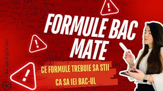 Recapitulare BAC MATEMATICA 2024  Formule Bacalaureat Matematica 2024 [upl. by Jonette]