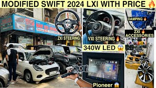 Swift modified 2024🔥swift lxi to zxi🔥swift Brightest Foglamp 🔥swift 2024 [upl. by Petua]