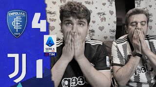 🤬 DISFATTA TOTALE… EMPOLI 41 JUVENTUS  LIVE REACTION TIFOSI JUVENTINI [upl. by Drummond24]