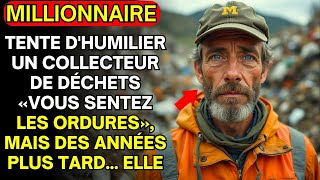 UNE MILLIONNAIRE TENTE DHUMILIER UN RAMASSEUR DE RECYCLAGE  TU SENS LES ORDURES MAIS [upl. by Harhay]