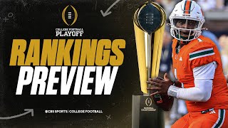 College Football Playoff Rankings PROJECTIONS How far will Miami fall after upset loss [upl. by Esinaej]