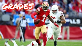 49ers 45 Cardinals 29 Grades [upl. by Cykana260]