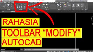 Belajar Autocad Untuk Pemula  Cara Penggunaan Toolbar Modify di Autocad [upl. by Aggy284]