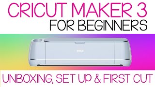 Cricut Maker 3 Unboxing Set up and Making your 1st Cut [upl. by Acinnad15]