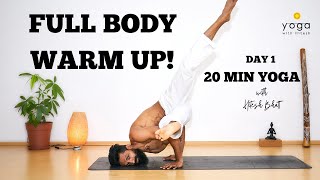 20 Min Full Body Warm UP II Feel Recharged II yogaforbeginners [upl. by Jarrow]