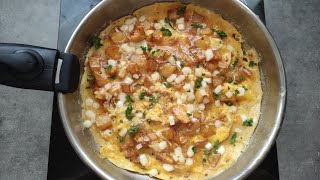 recette  omelette fromage amp pomme de terre frit [upl. by Solita]